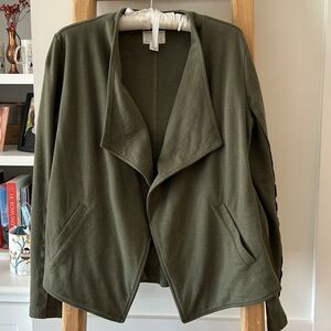 Caslon women’s sweater jacket Light Blazer ladies open front sweater jacket EUC